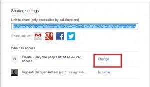 change settings of files in google drive